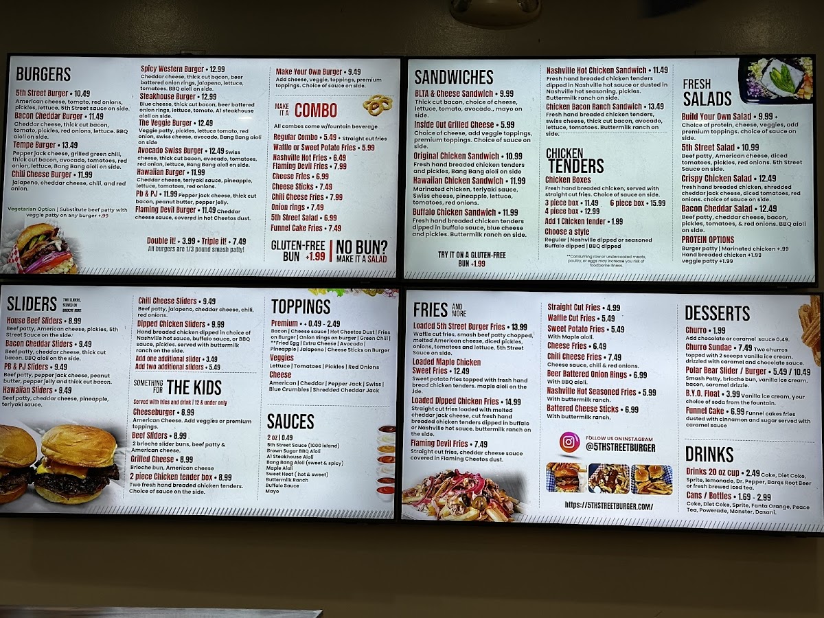 5th Street Burger & Fries Menu - Image 1